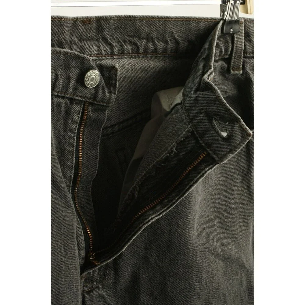 Vintage 1980s Levis USA 40505-0259 Mens 34 x 29 Gray Orange Tab Distressed Jeans